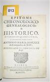 (BRAZIL.) Bonucci, Antonio Maria. Epitome chronologico, genealogico, & historico.